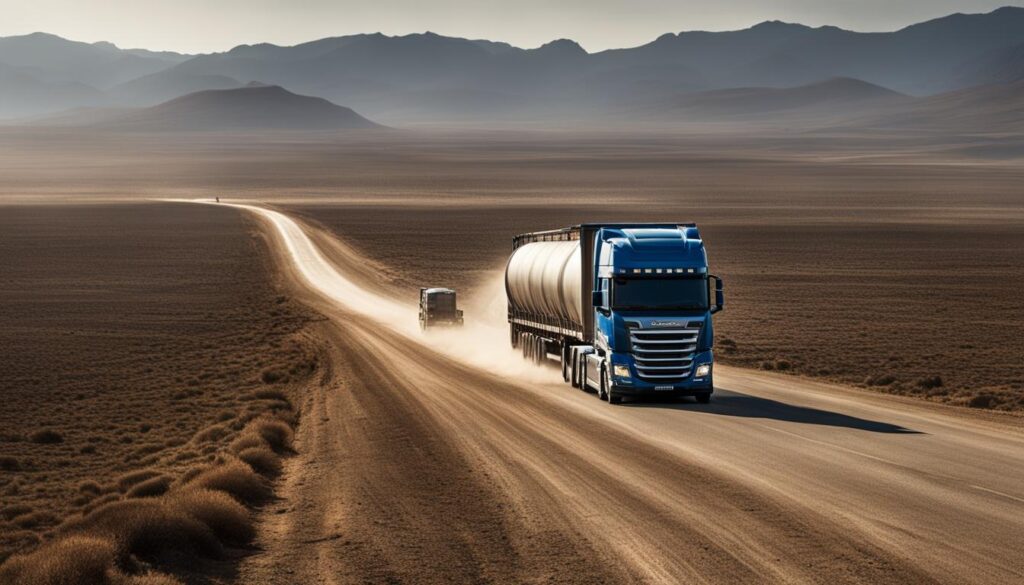 truck on the road truck on the road